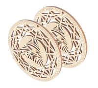 LOORGVEL 2pcs Wooden Wall Decors Creative Pendent Art Crafts for Living Bedroom Study Wall Mounted Ornament Home Decoration