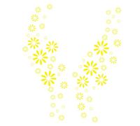 LOORGVEL 2pcs Yellow Grass Car Decals Decorative PVC Stickers Easy-Remove Vehicle Body Ornament for Auto Exterior Design