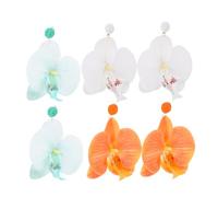LOORGVEL 3 Pairs Flower Earrings Lightweight Floral Dangle Ear Hooks for Women Summer Beach Vacation Tropical Butterfly Orchid Design for Holiday Party