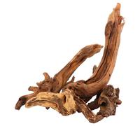 LOORGVEL 3 Pcs Aquarium Tree Stump Decorations, Small Simulated Purple Teak Driftwood, Mini Fish Tank Ornament Set 10-25cm Stumps for Reptile Habitat and Turtle Basking Platform