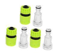 LOORGVEL 3 Sets Heavy Duty Car Washing Machine Hose Quick Connect Fittings with Transparent Filter Integrated Debris Filtration for Pressure Washer Water Inlet Portable Durable Water Hose
