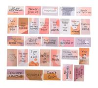 LOORGVEL 30pcs Colorful Small Encouragement Cards with Inspirational English Quotes Motivational Affirmation Cards for Students Employees and Office Positivity Boost