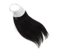 LOORGVEL 30pcs Human Hair Color Sample Bundle Set Real Human Hair Test Strands for Hairdressing Training and Salon Use Dye Sample Pack with Buckles