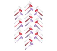 LOORGVEL 30pcs Manual Metal Toothpaste Tube Squeezer Dispenser Roller Set with Red, Purple, and Silver Colors for Home and Bathroom Use