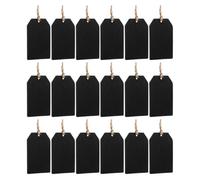 LOORGVEL 32pcs Labels Reusable Wooden Labels Easy to Write Black Multi-Function Chalkboard Tags with Twine and Concise Design for Packing List Writing and -Giving Valentine's Day Decoration
