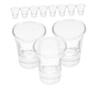 LOORGVEL 36pcs Glass Communion Cups for Standard Trays Heat Resistant Reusable Small Shot Glasses with Clear Design for Church Services and Family Gatherings
