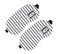 LOORGVEL 3D Cotton Linen Sleep Eye Mask 2pcs Comfortable Sleep Shade Adjustable Strap for Men and Women for Travel Napping and Meditation