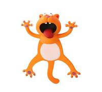 LOORGVEL 3D PVC Cat Bookmark, Animal Page Marker for Students, Plastic Creative Stationery Bookmark for Reading and Office Use