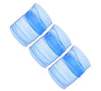 LOORGVEL 3pcs Blue Mesh Bird Cage Dust Cover Net Protector with 30cm Height and 140-180cm Circumference, Breathable Birdcage Cover for Parrot and Small Birds, Anti-Dust and Splash Guard for