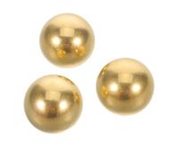 LOORGVEL 3pcs Brass Bird Bath Ball Outdoor Bird Bath Copper Disk Bowl Cleaning Balls Purification Disc for Birdbath Golden