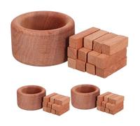 LOORGVEL 3pcs Cylindrical Wood Essential Oil Diffuser Natural Aromatherapy Freshener for Home Yoga Travel Spaces Office Car