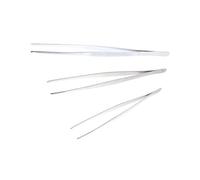 LOORGVEL 3pcs Durable Non Magnetic Precision Tweezers with Round Tips and Teeth for Electronics Jewelry Making Laboratory and Craft Use