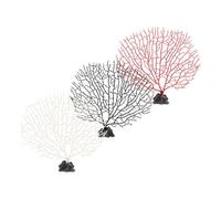 LOORGVEL 3Pcs Faux Coral Ornaments Decorative Sashimi Plates Creative Cold Dish Presentation for Sushi Shops Japanese Food Decor Indoor Serving Plate Models