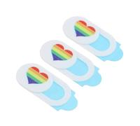 LOORGVEL 3PCS Heart Pattern Webcam Cover Slide for Laptop Tablet Computer Hacking Privacy Protector Ultra Thin Abs Material Easy to Use Adhesive Webcam Privacy Shield