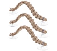 LOORGVEL 3PCS Hermit Crab Climbing Rope Ladder Set - Braided Reptile Swing Rope for Terrarium Habitat, Hanging Hammock Bridge for Lizards, Snakes, Bearded Dragons, and Crabs