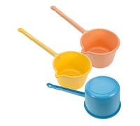 LOORGVEL 3pcs Kitchen Water Scoop Long Handle Bath Ladles for Cooking Gardening Watering Plants Bathing Fruit Washing PP Material