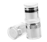 LOORGVEL 3Pcs Leakproof Double Layer Creams Bottles Vacuum Jars for Travel Refillable Cosmetic Storage Containers with Stylish Design and Wear Resistant Material