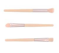 LOORGVEL 3pcs Makeup Brush Set Powder Applicator Soft Bristles Blush Eyeshadow Blending Brushes for Women Face Beauty Tools Light Pink
