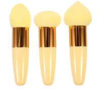LOORGVEL 3pcs Makeup Puff Pen with Supple Makeup Sponges Creative Soft Foundation Brushes for Wet and Dry Use Beauty Tools for Smooth Facial Application