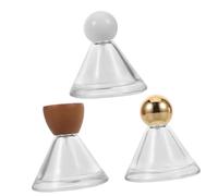 LOORGVEL 3pcs Mini Perfume Spray Bottles Refillable Travel Atomizer Set with Cone-shaped Glass and Caps for Portable Fragrance Mist