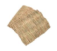 LOORGVEL 3pcs Natural Woven Rabbit Grass Mat for Bunny Women Pets Straw Bed Mat for Chewing Digging and Nest Liner Easy to Clean and Odorless Large