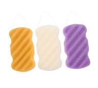 LOORGVEL 3Pcs Portable Facial Sponges for Cleansing and Exfoliating Soft Sponges in White and Purple Compact for Gentle Face Washing and Makeup Removal Suitable for Women