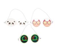 LOORGVEL 3pcs Reusable PVC Cooling Eye Masks for Breathable Lightweight Gel Pads with Cute Animal Design Soothing Cold Compress for Sleeping Travel Light Sensitivity Relief