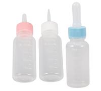LOORGVEL 3Pcs Silicone Pet Nursing Bottles for Newborn Puppies and Kittens Reusable Milk Feeders for Small Animals Portable Household Pet Nurser Kit