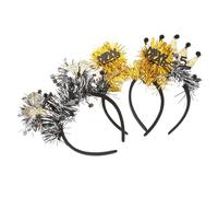 LOORGVEL 3pcs Year Festival Hair Accessories Sparkly Sequins Stars Crowns Year's Eve Party Headband Glitter Headdress for Year Celebrations