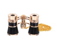 LOORGVEL 3x25 Metal Night Vision Binoculars Chain, Handheld Mini Telescope for Adults, Wide-angle Low Light Viewing, Compact Black Opera Glasses for Bird Watching and Theater