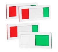LOORGVEL 4 Pcs Sliding Door Signs Vacant In Use Privacy Indicators for Office Conference Room Acrylic Compact Clear Visible Two Color Status Switch