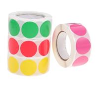 LOORGVEL 4 Rolls Colorful Dots Label Stickers Adhesive Round Coding Labels for Home Office School Projects Premium Easy to Write and Stick