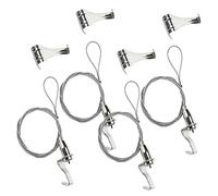 LOORGVEL 4 Sets Heavy Duty Picture Frame Hanging Cord Rope with Hooks Picture Rail Hanger for Heavy Frames DIY Wall Art Display Strong Load Bearing