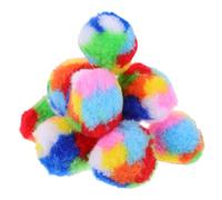 LOORGVEL 40pcs Rainbow Plush Cat Balls Soft Interactive Kitten for Indoor Cats Stress Relief and Exercise Wear Resistant Pet Play