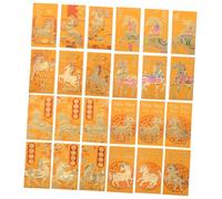 LOORGVEL 48pcs Zodiac Red Envelope Spring Festival Hong Bao Asian New Year Envelopes Red Packets Spring Festival Money Pockets Vietnamese Horse Year Hong Bao Yellow Paper