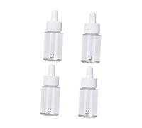 LOORGVEL 4pcs 20ml Glass Dropper Bottles Empty Sub Bottles Pet Refillable Containers for Essential Oils and Cosmetics Travel Use