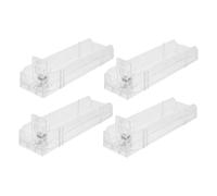 LOORGVEL 4pcs Automatic Cigarette Pusher Organizer Rack Clear Transparent Display Stand for Retail Store Shop Counter Space Saving Cigarette Showcase