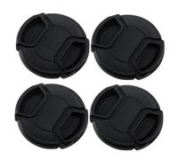 LOORGVEL 4Pcs Center Pinch Lens Covers Camera Lens Protectors Dustproof Front Caps for DSLR Cameras Photography Accessories