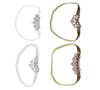 LOORGVEL 4pcs Crown Headdress Glitter Headwear Party Hair Accessories Beautiful Colors for Little Comfortable and Lightweight for Birthdays and Photoshoots