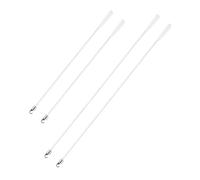 LOORGVEL 4pcs Curtain Pull Rod Dimming Rod Hook Blinds Window Blind Wand Control Replacement White Glass Fiber