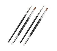 LOORGVEL 4Pcs Double-head Concealer Brushes with Sponge Tips Portable Professional Makeup Tools for Face Concealing and Under Comfortable Soft Applicators for Salon and Home Use