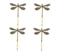 LOORGVEL 4pcs Dragonfly Metal Hair Clips Vintage Decorative Hair for Women Elegant for Weddings Parties Daily Styling