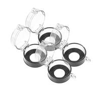 LOORGVEL 4pcs Emergency Stop Button Protection Cover Buttons Cover Kit Kit Plastic Push Guard Stopper Emergency Stop Switch Protector Cap Transparent