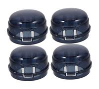 LOORGVEL 4pcs Gas Stove Knob Covers in Black Plastic, Sl esign Protective Caps Safeguarding Against Accidental Touch and Keeping Children Safe, for Kitchen Use