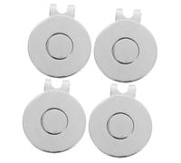 LOORGVEL 4pcs Golf Ball Markers with Flat Hat Clips Removable Metal Golf Accessories for Men Women Golfers Easy Attachment to Hats Caps Belts for Efficient Ball Position Marking and Quick