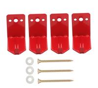 LOORGVEL 4pcs Heavy Duty Fire Extinguisher Bracket Iron Wall Mount Hooks with Screws and Gaskets for Secure Home and Office Fire Extinguisher Holding Easy DIY Installation