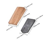 LOORGVEL 4pcs Iron and Wood Garden Hoe Parts Replacement Sturdy Wedges and Stoppers for Backyard Weeding Tools Easy to Install Prop Accessories for Long Handle Hoes