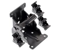 LOORGVEL 4pcs Iron Foldable Hinge Joint with Versatile 90 Degree Self-Locking Function, Sturdy Furniture Hardware for Table Legs and Cabinet Door Spring Hinges