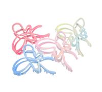 LOORGVEL 4pcs Large Metal Hair Claw Clips for Thick Hair Vibrant Gradient Colors Pink Blue Green Red Stylish Secure Jaw Clips for All Occasion Accessories