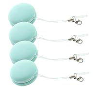 LOORGVEL 4pcs Macaron-Shaped Phone Screen Cleaning Cloths Reusable Lens Wipes for Eyeglasses Glasses and Electronics Dust Remover for Touchscreen Mobiles and Cameras